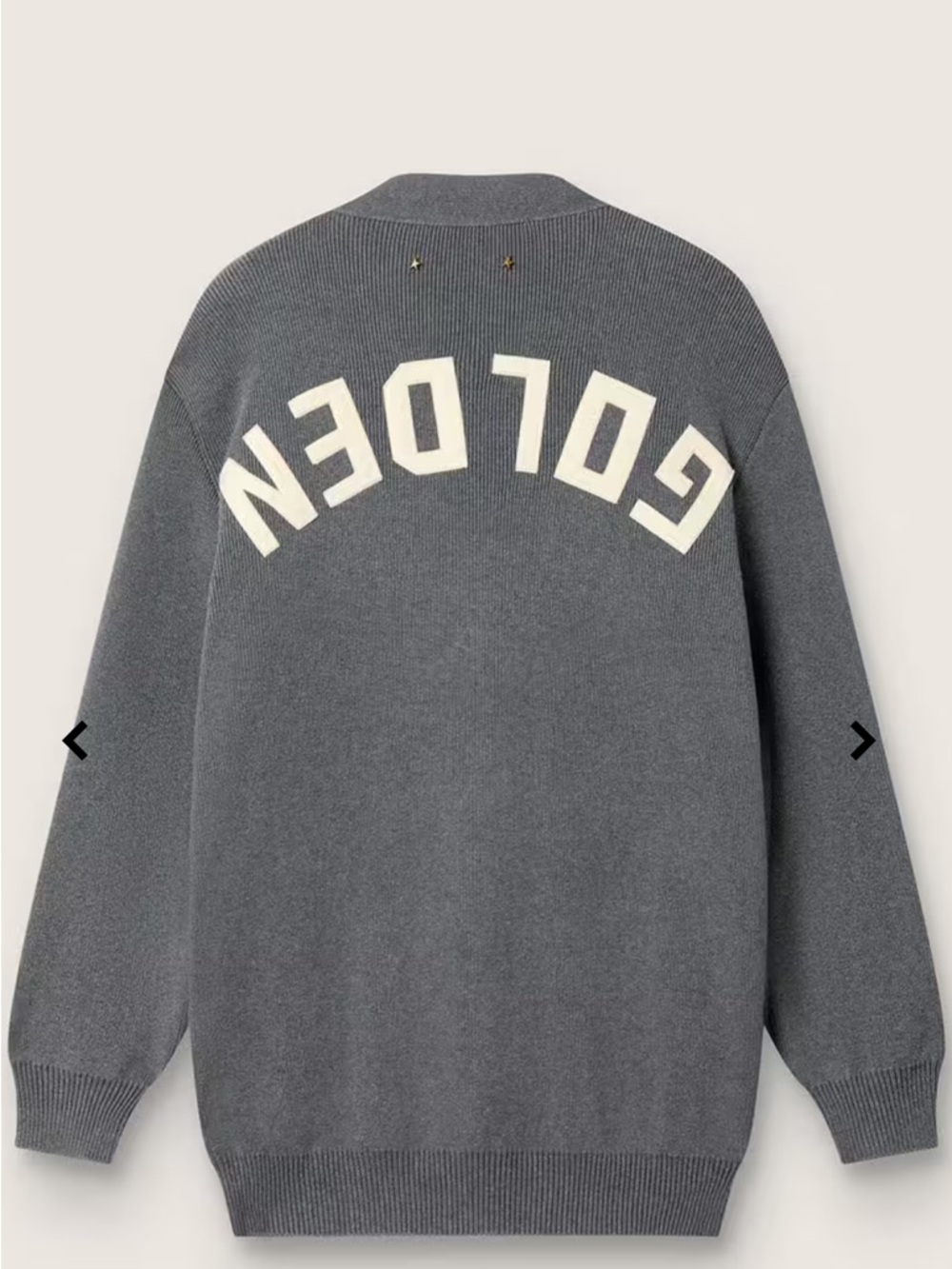 Golden Goose Gray Golden Knit Logo Cardigan - Picture 8 of 11